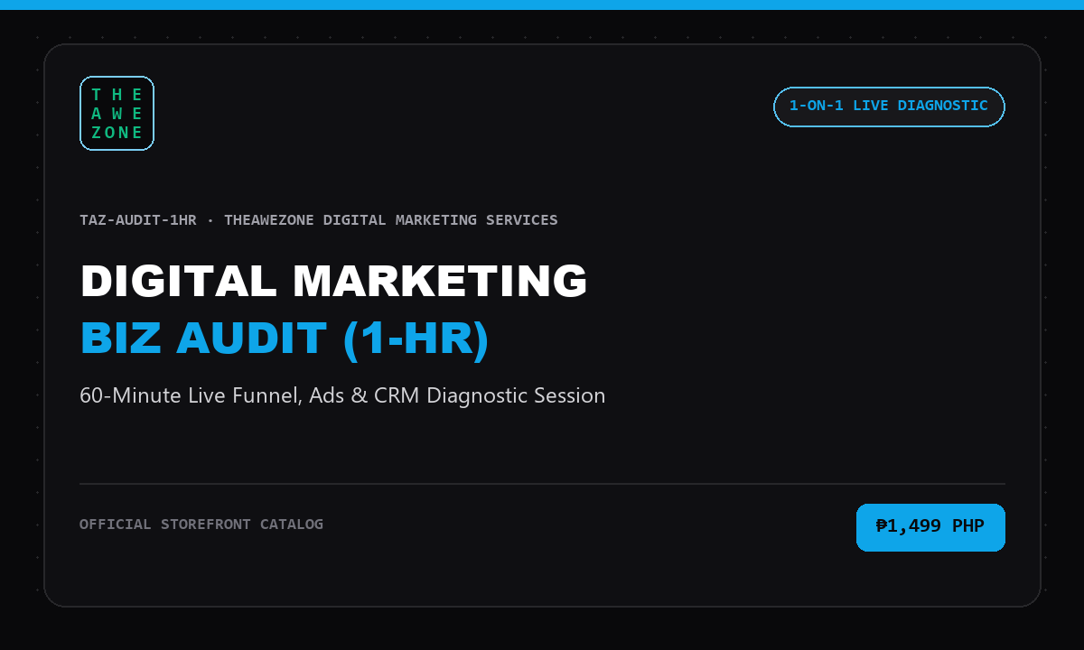 Digital Marketing Audit For Your Biz 1 Hr Session